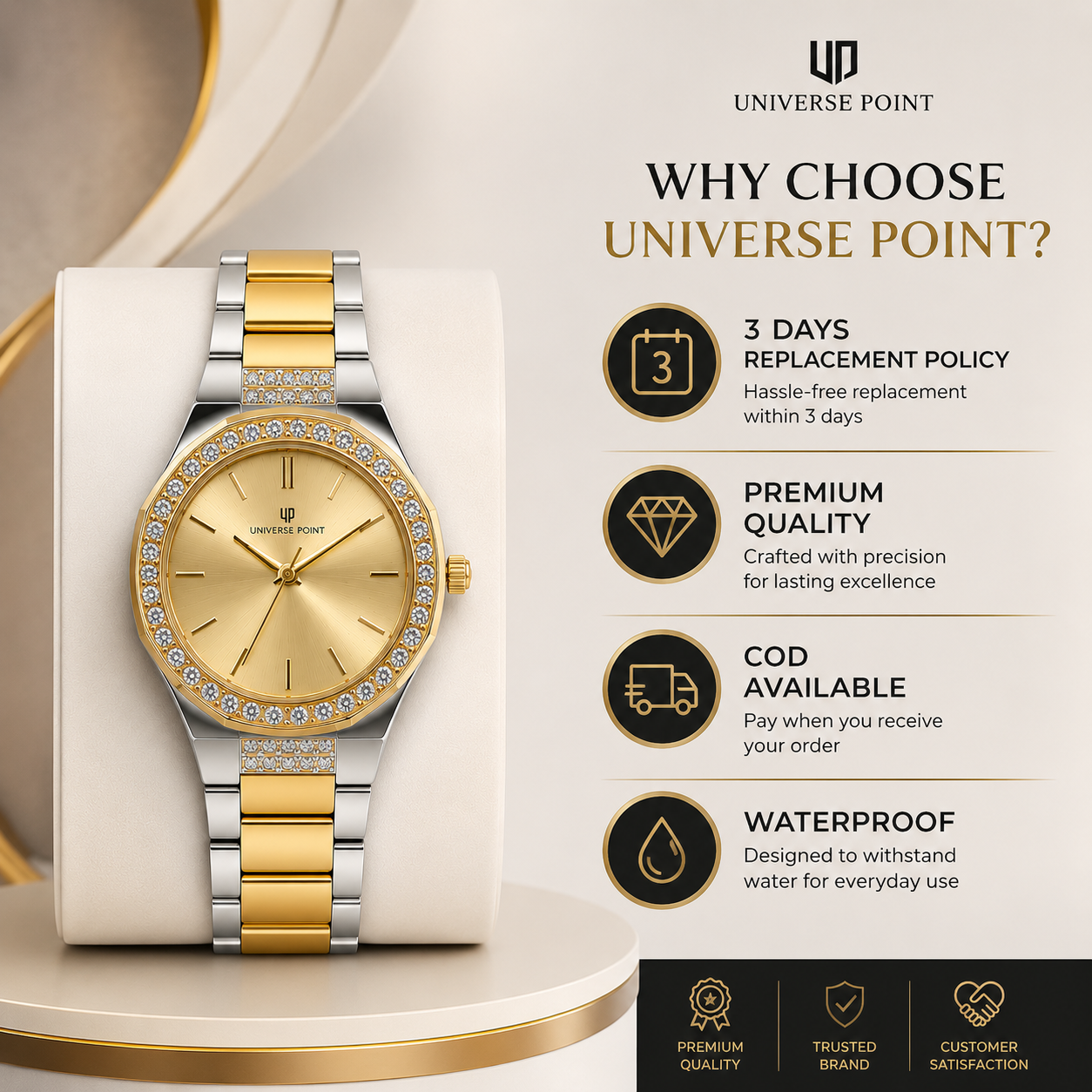 Universe Point Royale Diamond Two-Tone Men's Luxury Watch