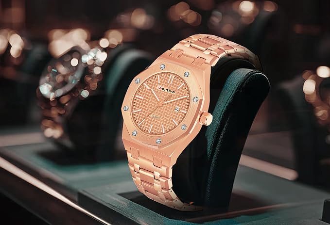 Portive Royal Rose Gold Premium Quartz Watch for Men