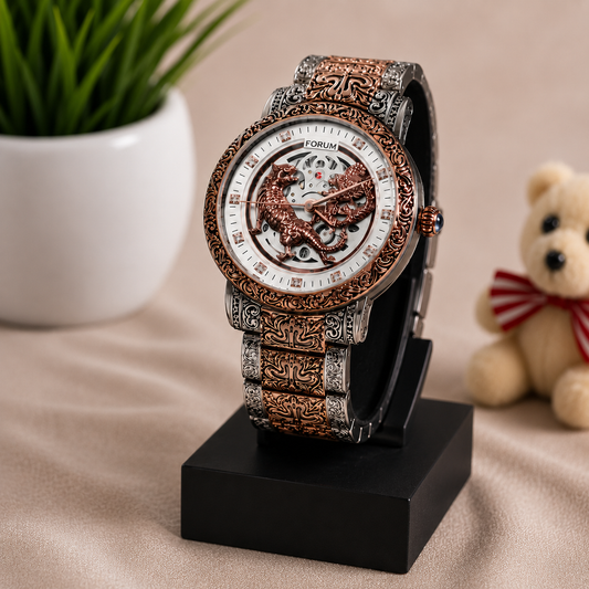 FORUM Royal Dragon Engraved Luxury Watch