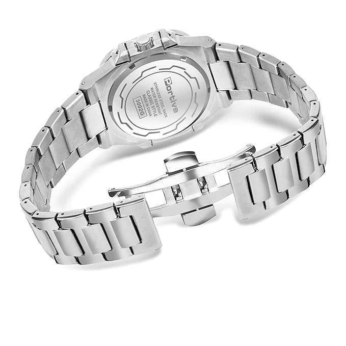 Portive Ocean Blue Luxury Stainless Steel Quartz Watch For Men