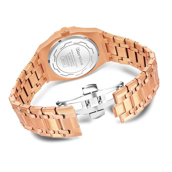 Portive Royal Rose Gold Premium Quartz Watch for Men